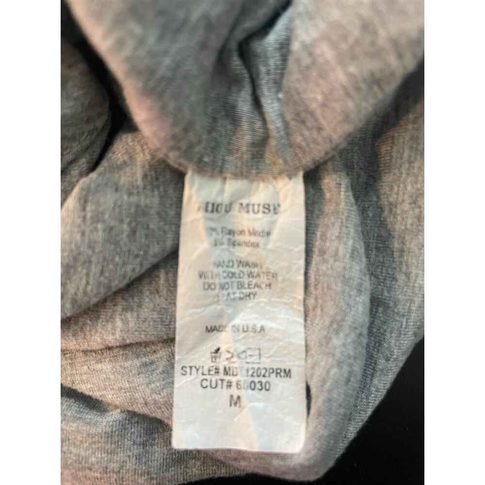 Vestique Grey Knit Cropped Tank Top High Neck Size Medium EUC - Picture 6 of 6